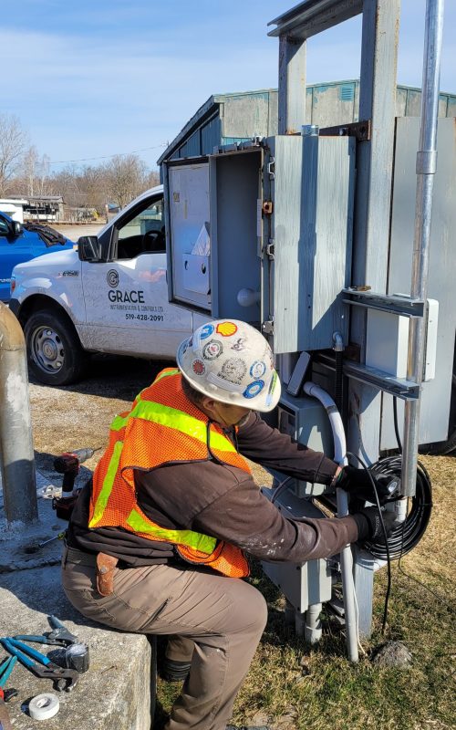 Industrial Electrician on Job Site